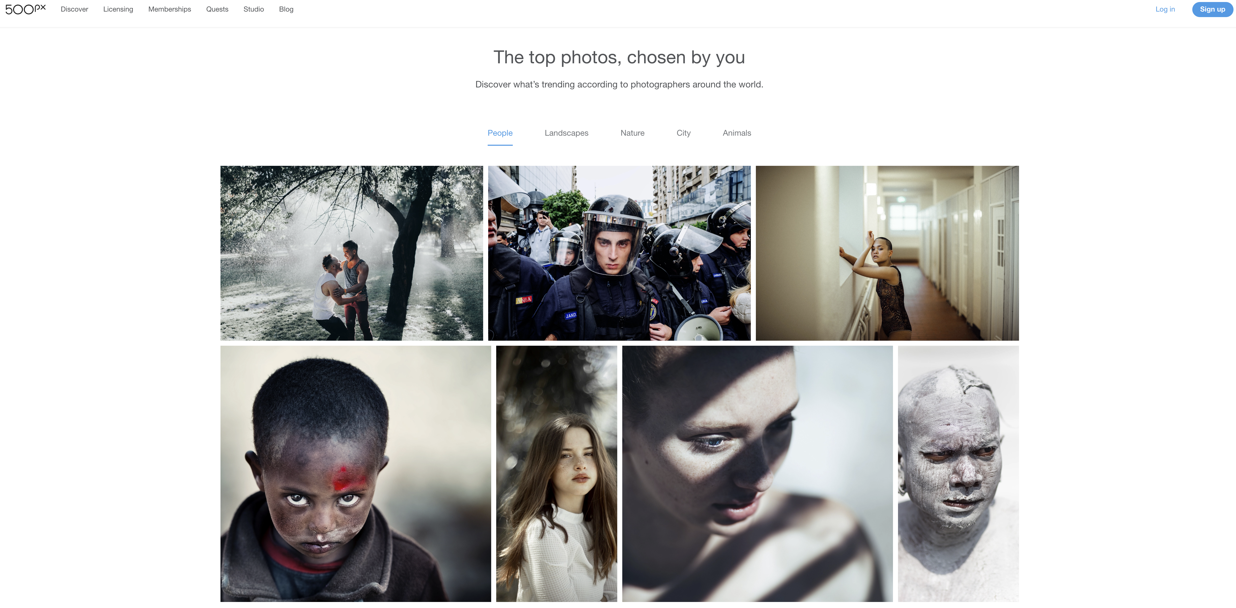 500px Tab Section